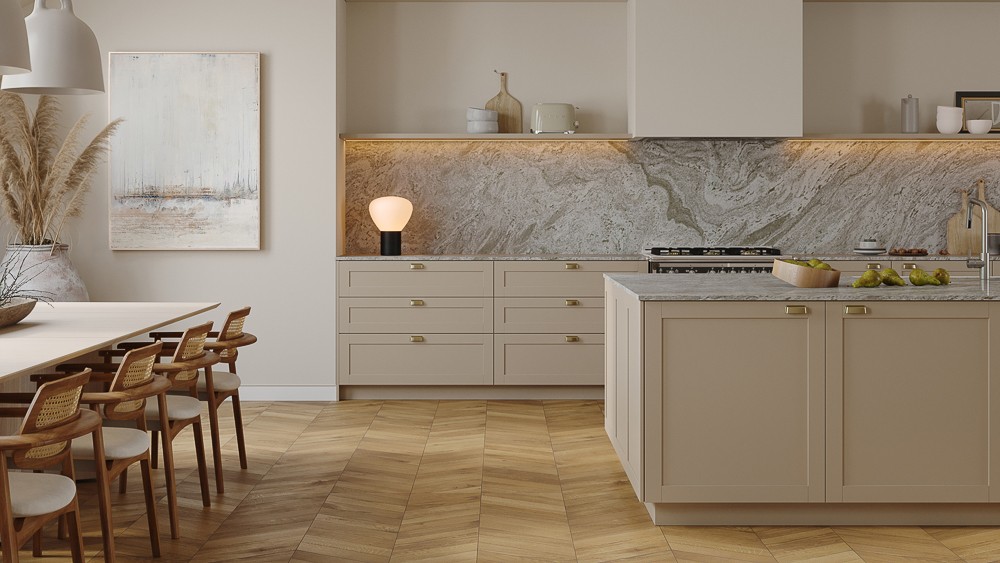 Cozinha Heritage Todeschini com destaque para as novas frentes Hampton Cozinha Heritage Todeschini com destaque para as novas frentes Hampton